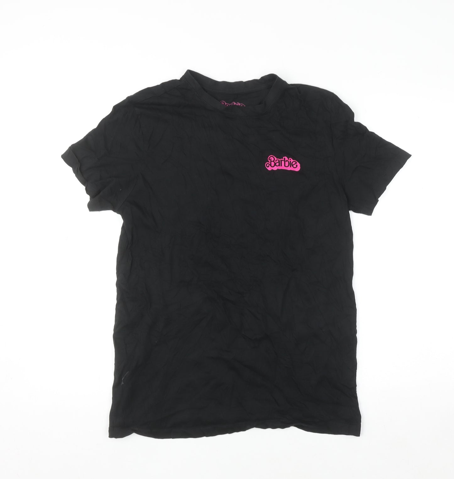 Barbie Womens Black Cotton T-Shirt Small Short Sleeve Movie Print