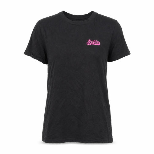 Barbie Womens Black Cotton T-Shirt Small Short Sleeve Movie Print