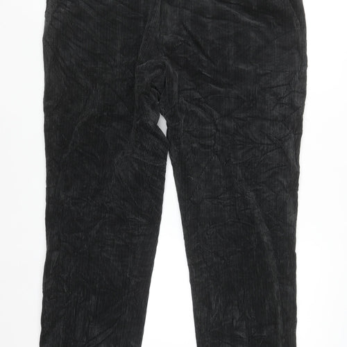 Marks and Spencer Women’s Grey Corduroy Trousers Size 16 Regular