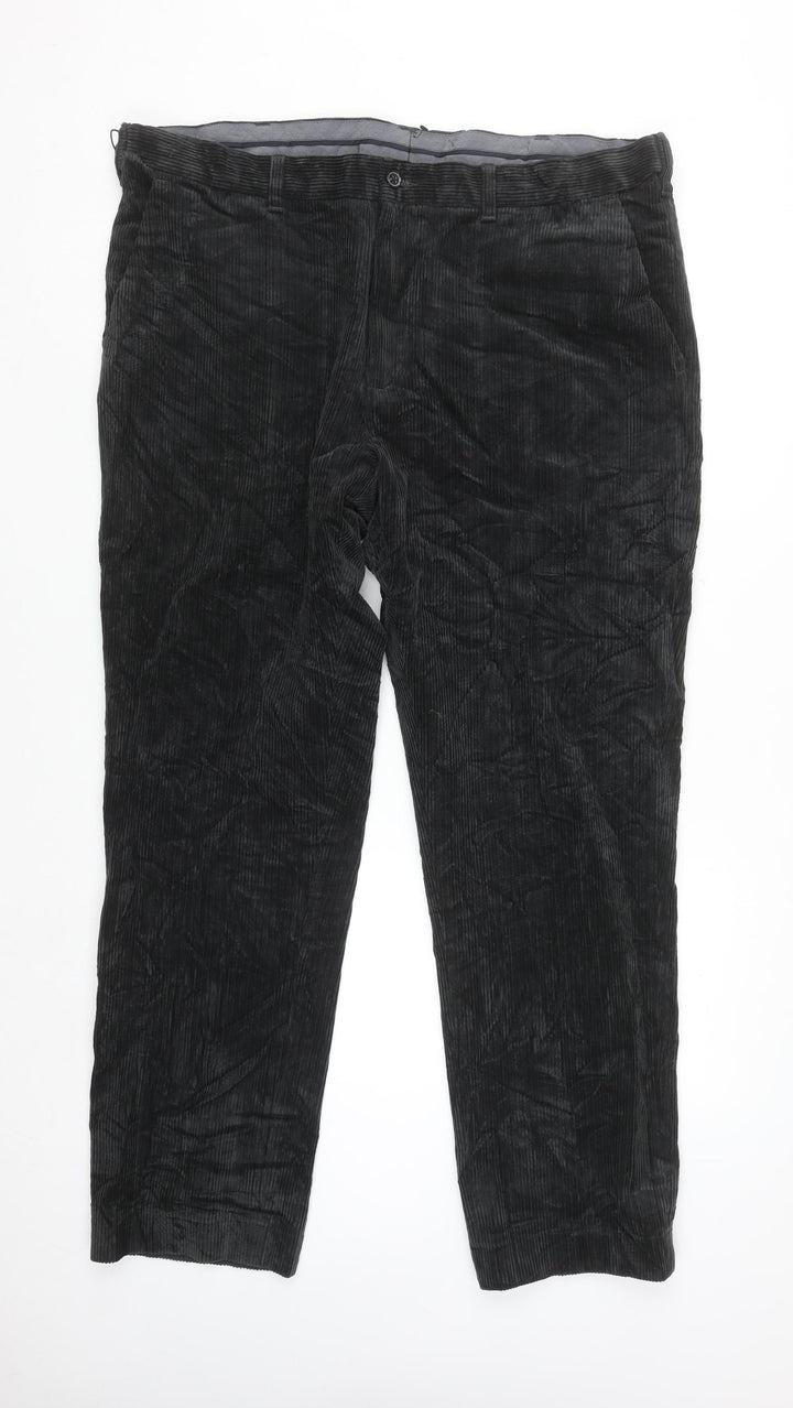 Marks and Spencer Women’s Grey Corduroy Trousers Size 16 Regular