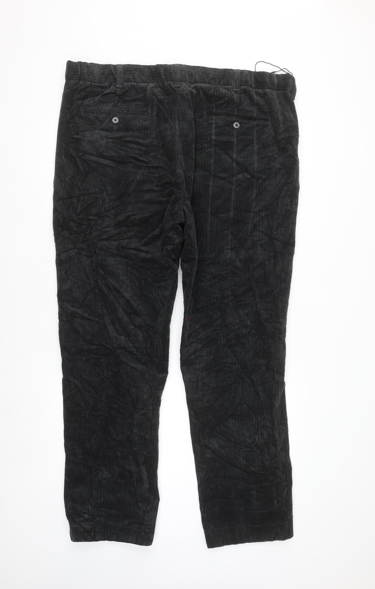 Marks and Spencer Women’s Grey Corduroy Trousers Size 16 Regular