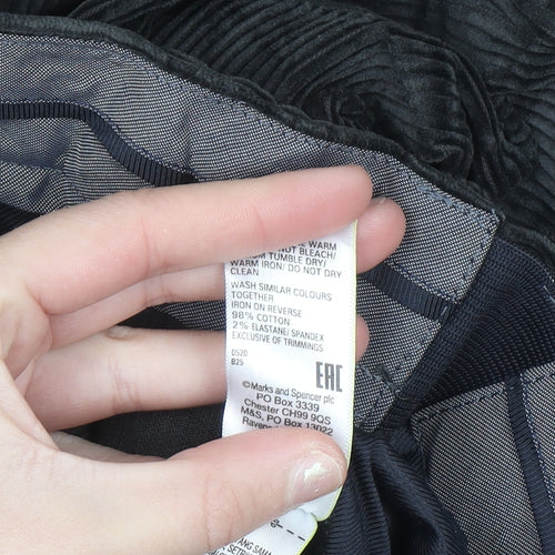 Marks and Spencer Women’s Grey Corduroy Trousers Size 16 Regular