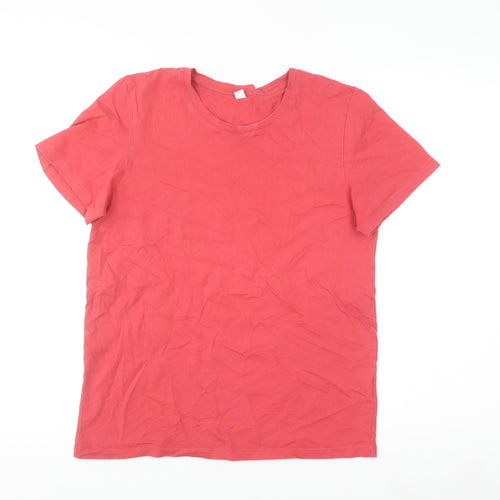 Uniqlo Womens Pink Cotton Short Sleeve Crew Neck T-Shirt Size S