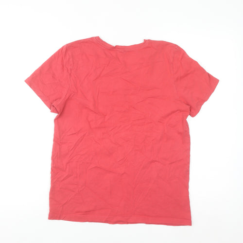 Uniqlo Womens Pink Cotton Short Sleeve Crew Neck T-Shirt Size S