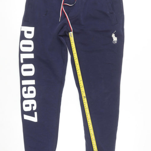 Ralph Lauren Men's Blue Jogger Sweatpants Size S Elastic Waist