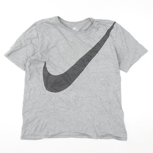 Nike Men's Grey Athletic Fit Short Sleeve Graphic T-Shirt Size M