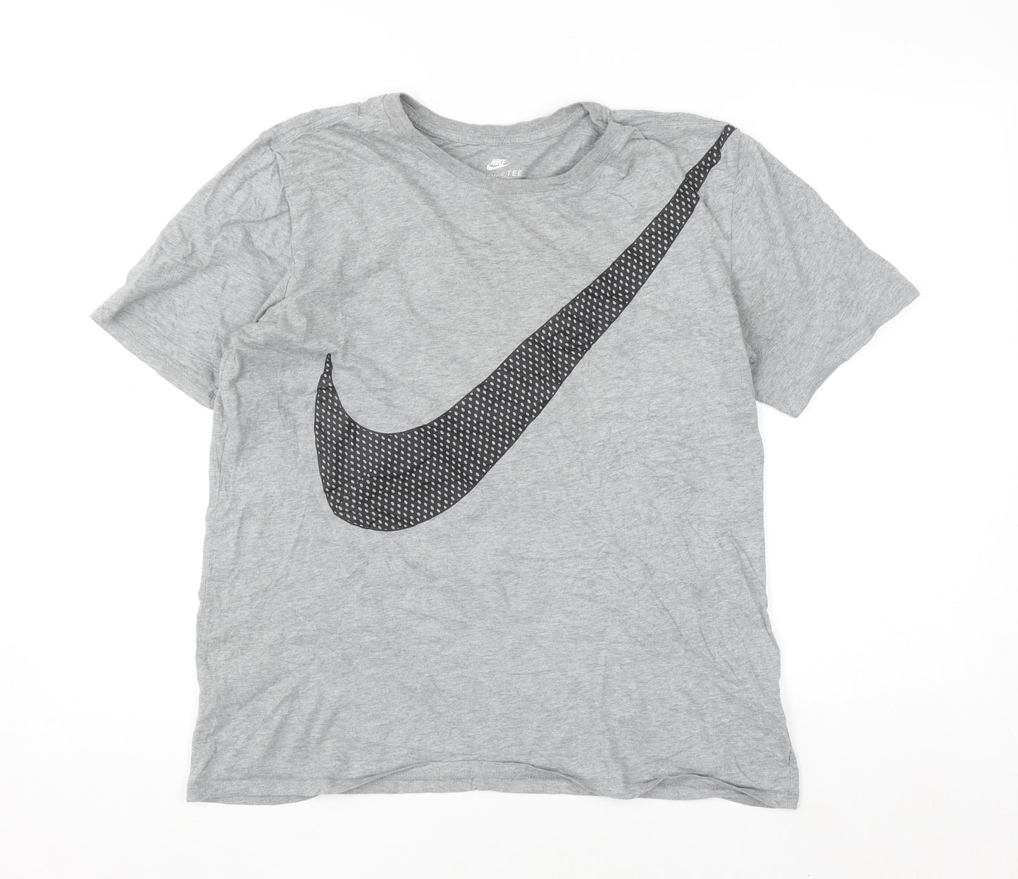 Nike Men's Grey Athletic Fit Short Sleeve Graphic T-Shirt Size M