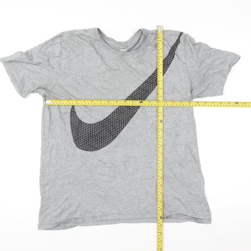 Nike Men's Grey Athletic Fit Short Sleeve Graphic T-Shirt Size M