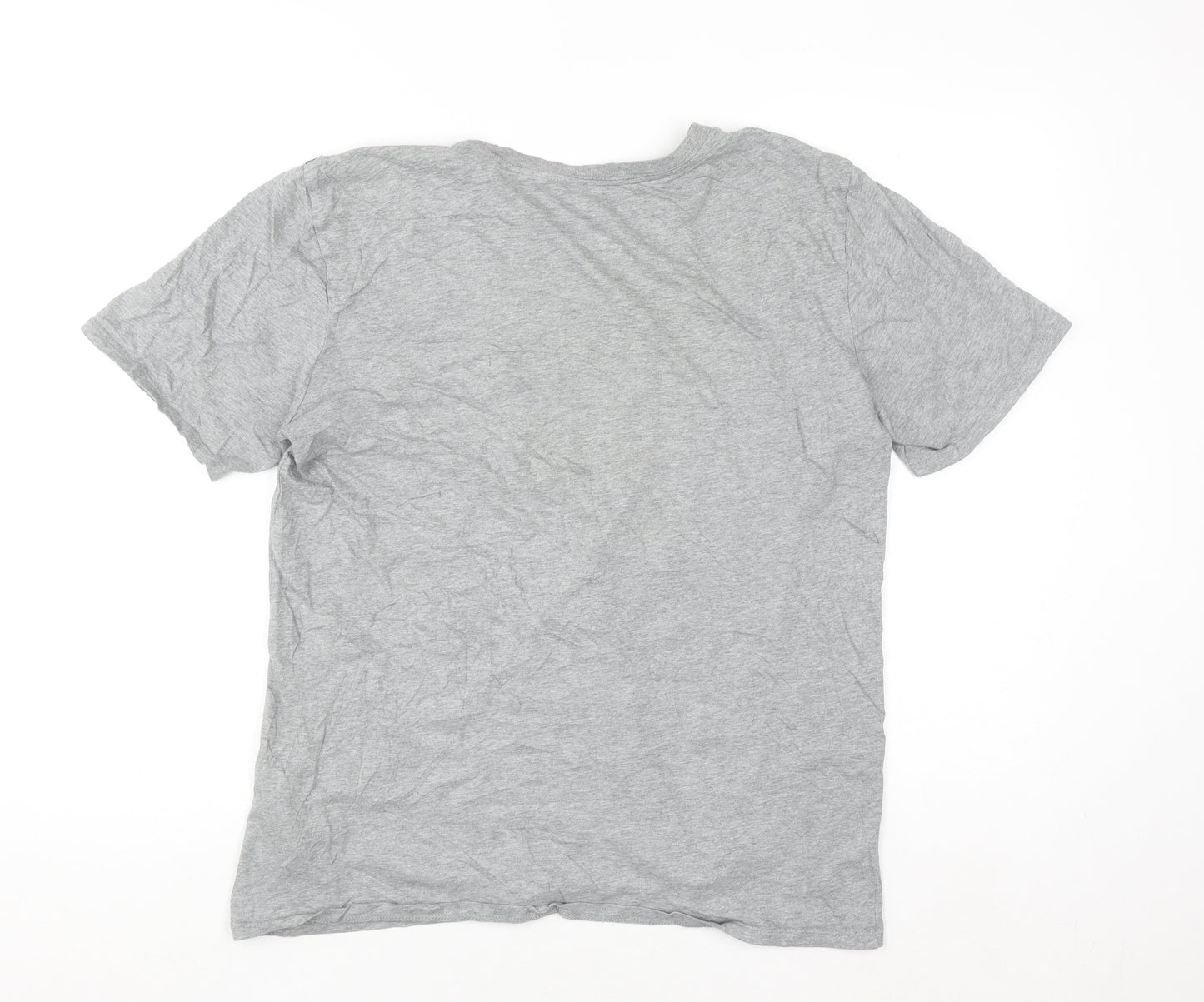 Nike Men's Grey Athletic Fit Short Sleeve Graphic T-Shirt Size M