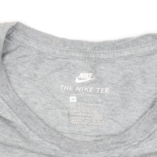 Nike Men's Grey Athletic Fit Short Sleeve Graphic T-Shirt Size M