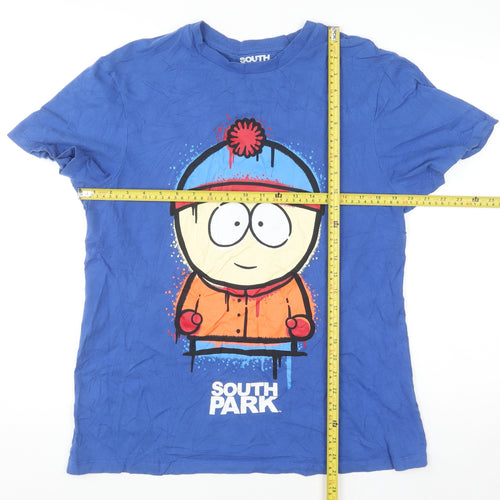 South Park Men's Blue XL Graphic Cartoon T-Shirt Stan Marsh Retro