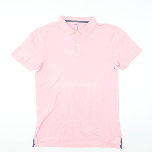 GAP Men's Pink Everyday Polo Shirt Medium 100% Cotton Casual