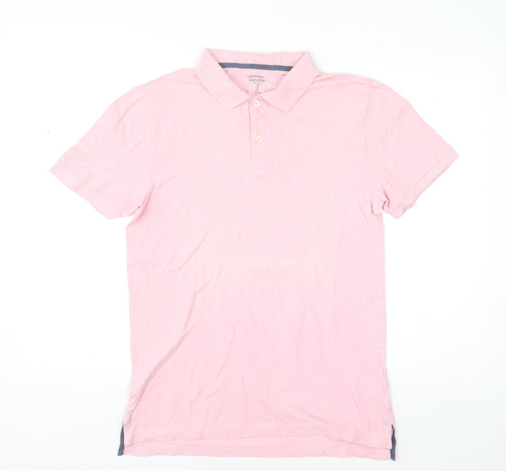 GAP Men's Pink Everyday Polo Shirt Medium 100% Cotton Casual