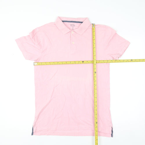 GAP Men's Pink Everyday Polo Shirt Medium 100% Cotton Casual
