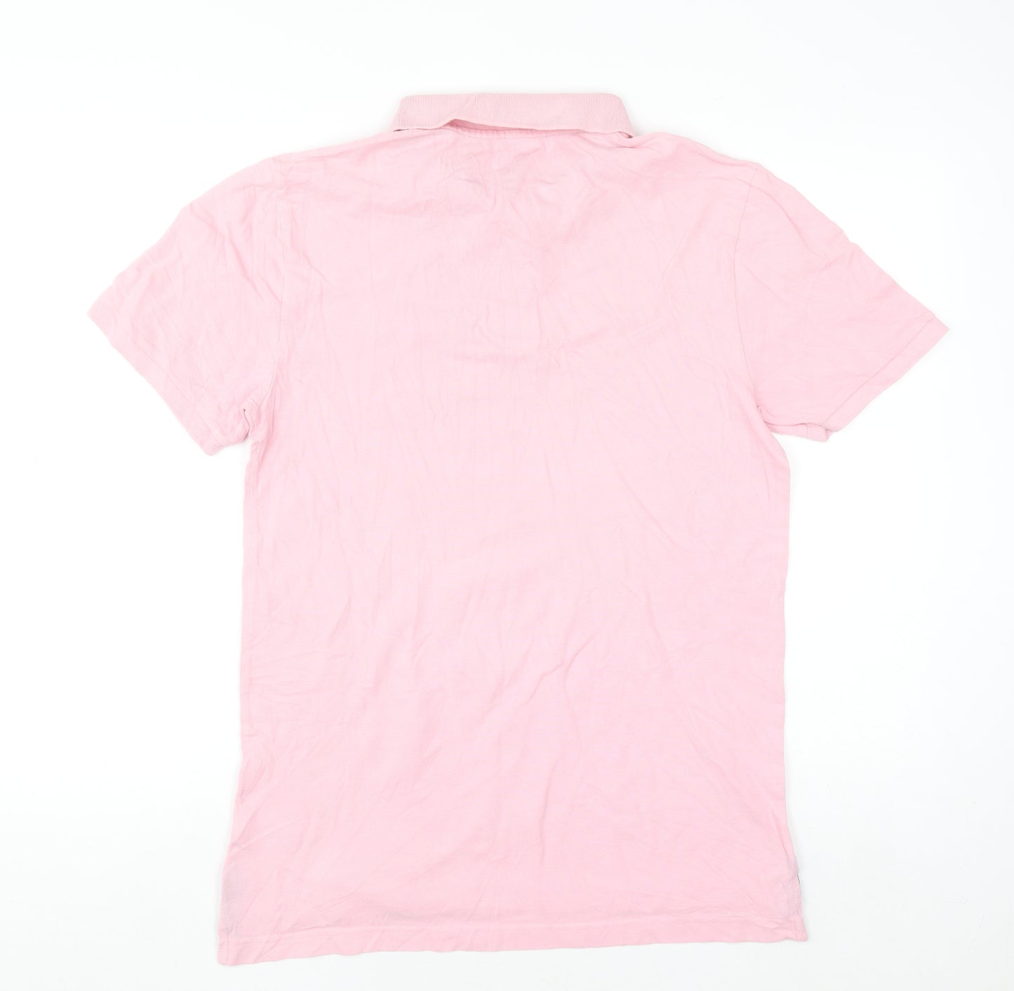 GAP Men's Pink Everyday Polo Shirt Medium 100% Cotton Casual