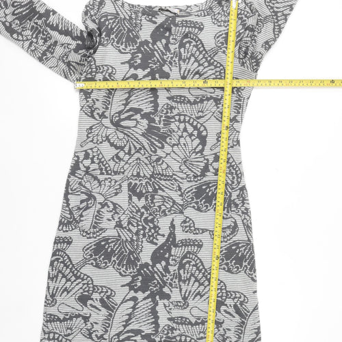 Marks and Spencer Per Una Grey Butterfly Shift Dress Women’s Size 12