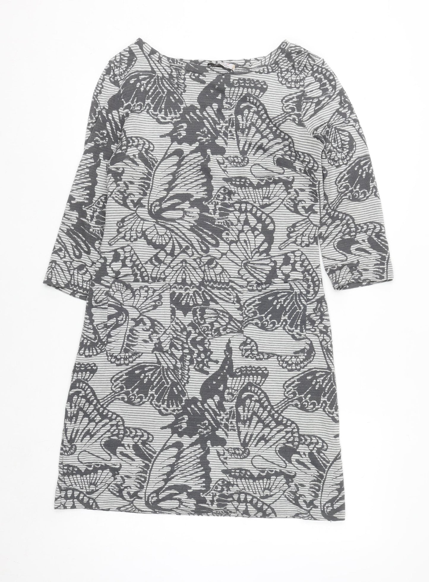 Marks and Spencer Per Una Grey Butterfly Shift Dress Women’s Size 12