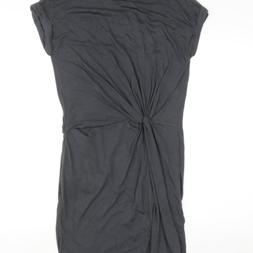 AllSaints Womens Grey XS Jersey Knot T-Shirt Dress