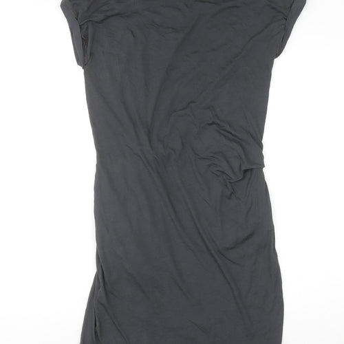 AllSaints Womens Grey XS Jersey Knot T-Shirt Dress