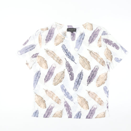 Paramour Women's Multicoloured Feather Print T-Shirt M