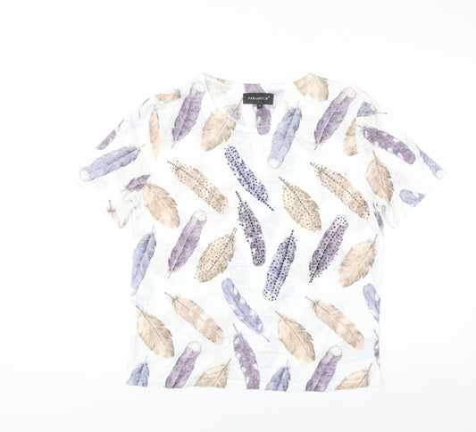 Paramour Women's Multicoloured Feather Print T-Shirt M