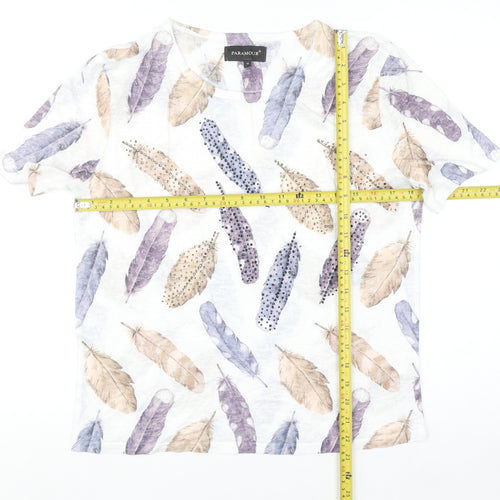 Paramour Women's Multicoloured Feather Print T-Shirt M