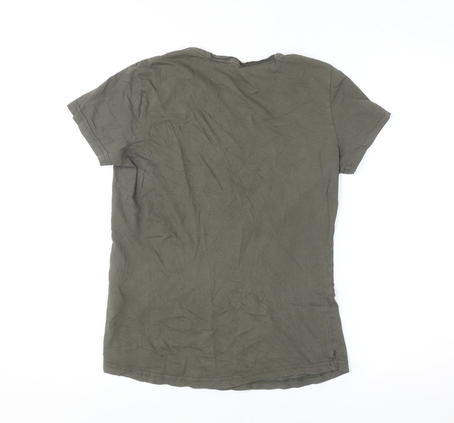 Puma Women's Green Short Sleeve Crew Neck Cotton T-Shirt M