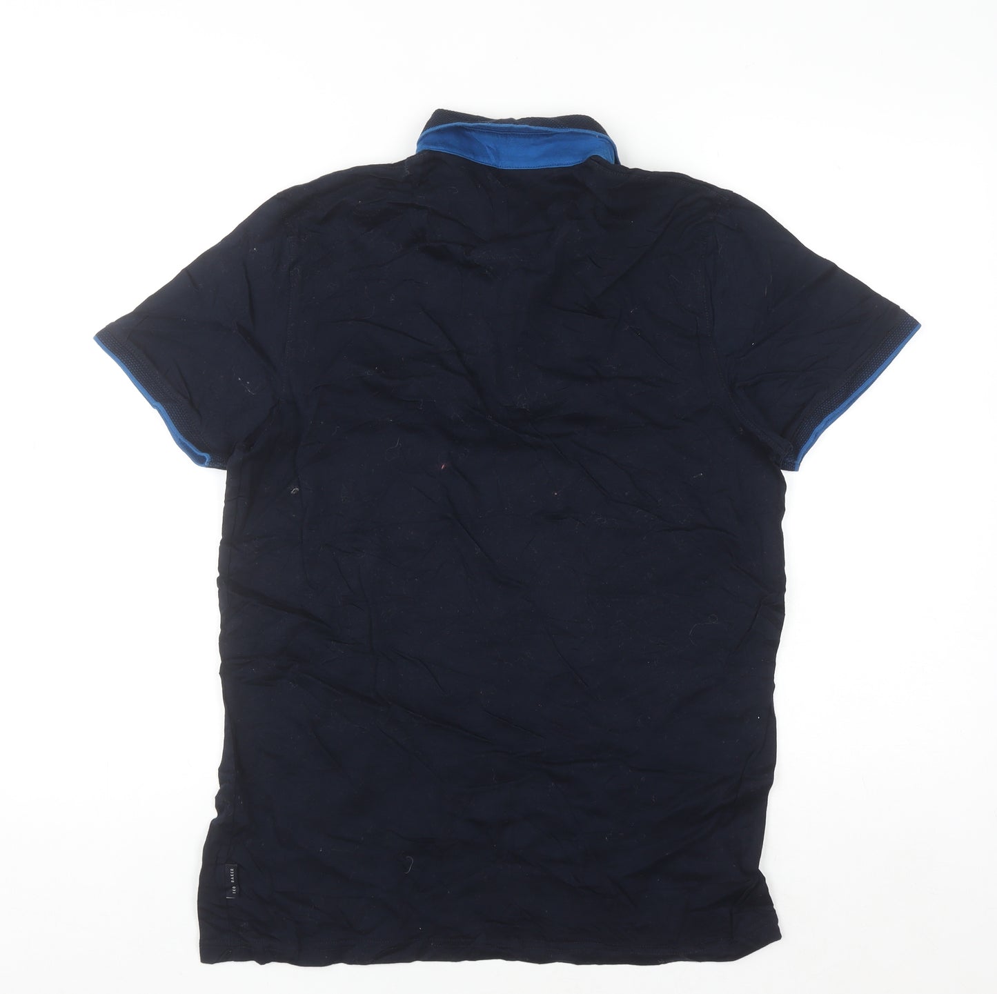 Ted Baker Men's Blue Slim Fit Short Sleeve Button-Up Shirt Size M