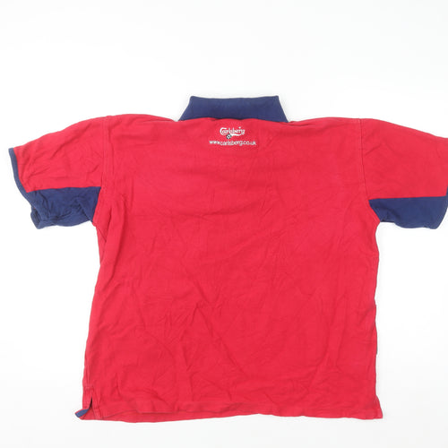 Carlsberg England Red Men’s Polo Shirt One Size Cotton