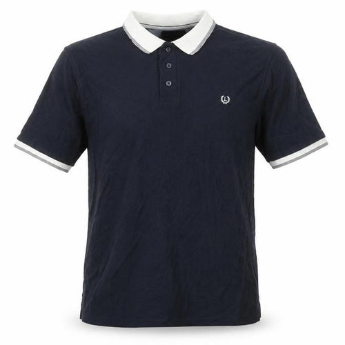 Lincoln Men Blue Cotton Polo Shirt Size M Short Sleeve