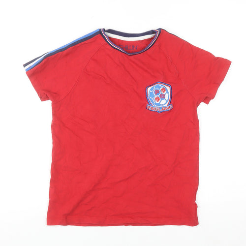 Next Boys Red England Football T-Shirt 11 Years Cotton Sports Top