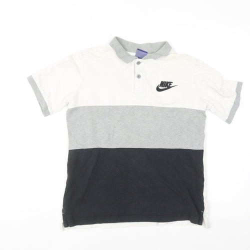 Nike Boys Multicoloured Polo Shirt XL 13-14 Years Cotton Short Sleeve