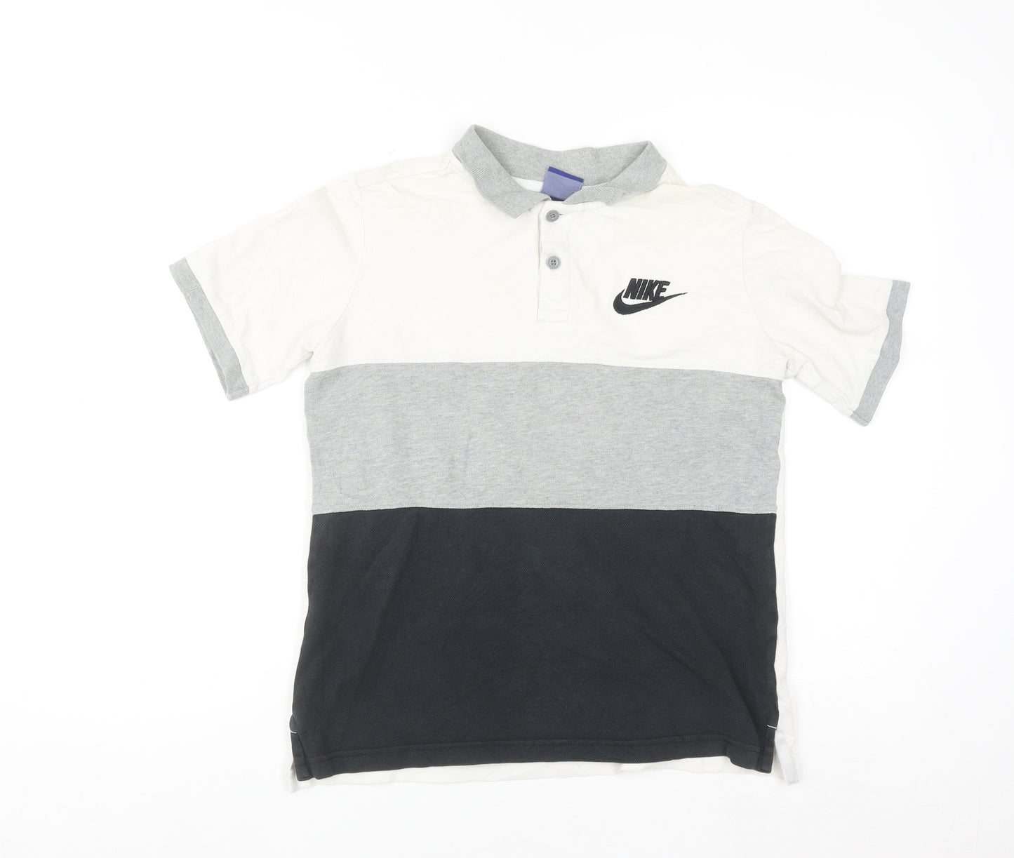 Nike Boys Multicoloured Polo Shirt XL 13-14 Years Cotton Short Sleeve