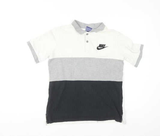Nike Boys Multicoloured Polo Shirt XL 13-14 Years Cotton Short Sleeve