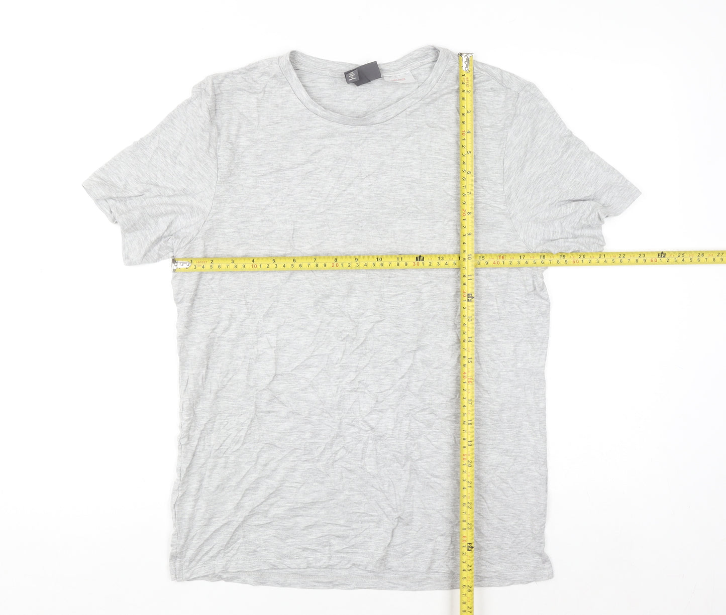 H&M Women's Grey Basic Short Sleeve Jersey T-Shirt Size S