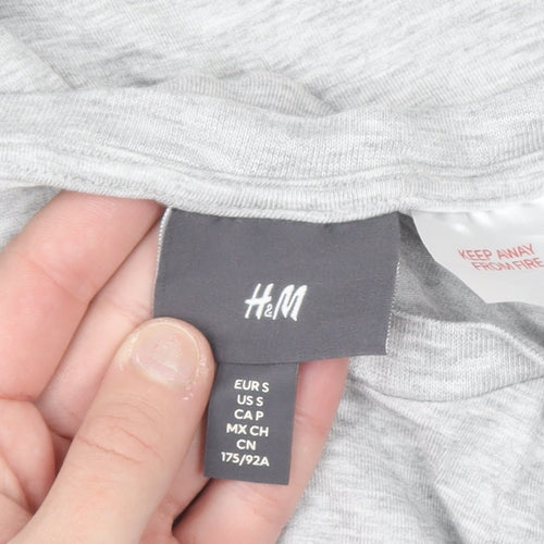 H&M Women's Grey Basic Short Sleeve Jersey T-Shirt Size S
