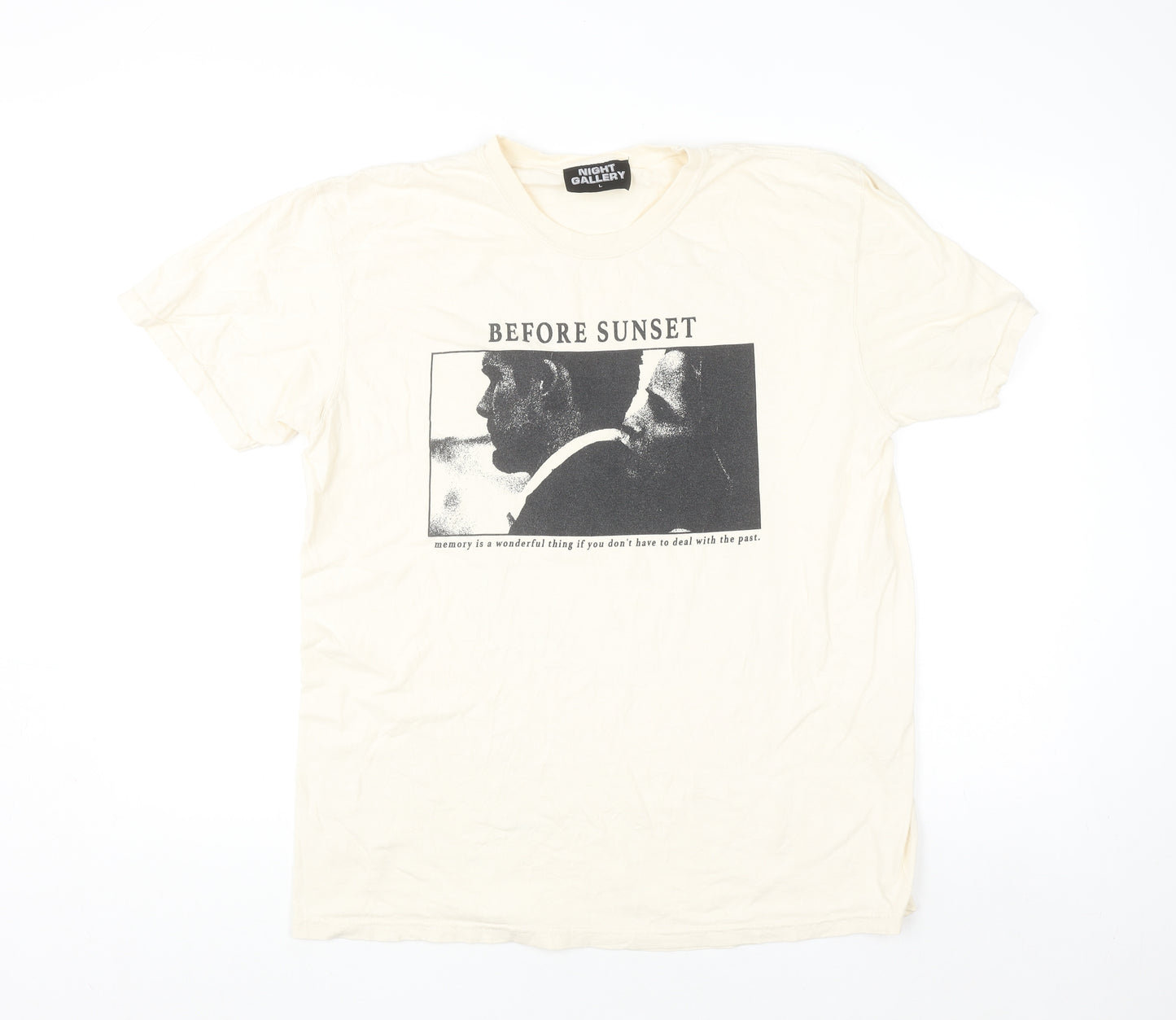Night Gallery Men's Beige Before Sunset Graphic T-Shirt Size L