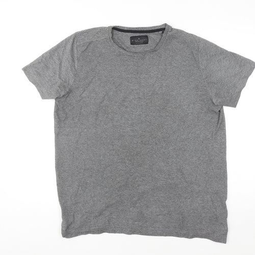 Dissident Men's Grey XL Short Sleeve Crew Neck Cotton Blend T-Shirt