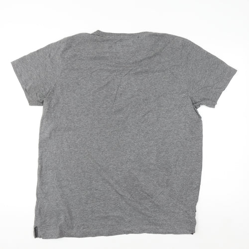 Dissident Men's Grey XL Short Sleeve Crew Neck Cotton Blend T-Shirt