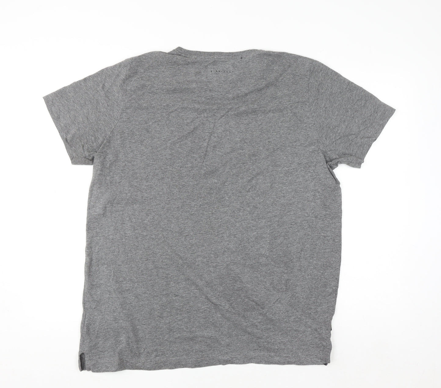 Dissident Men's Grey XL Short Sleeve Crew Neck Cotton Blend T-Shirt