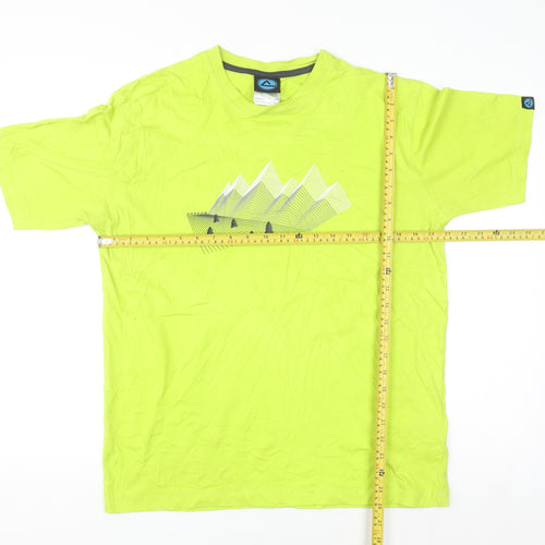 Cycle Apparel Men's Green Graphic Outdoor T-Shirt Size L