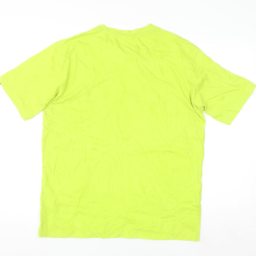 Cycle Apparel Men's Green Graphic Outdoor T-Shirt Size L