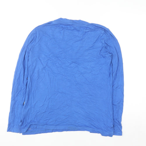 Crew Clothing Women's Blue Size 12 V-Neck Long Sleeve Jersey Top