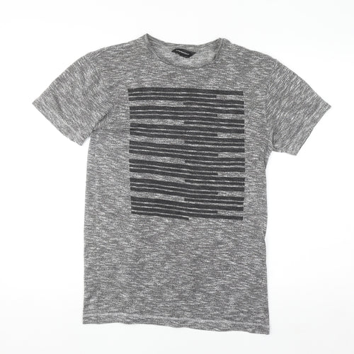 CedarWood State Men's Grey Graphic Print Crew Neck T-Shirt Size S