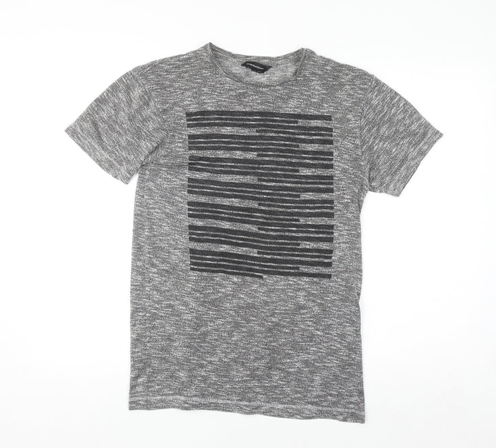 CedarWood State Men's Grey Graphic Print Crew Neck T-Shirt Size S