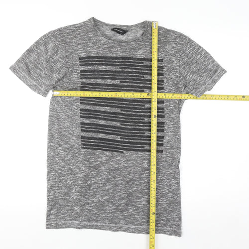 CedarWood State Men's Grey Graphic Print Crew Neck T-Shirt Size S