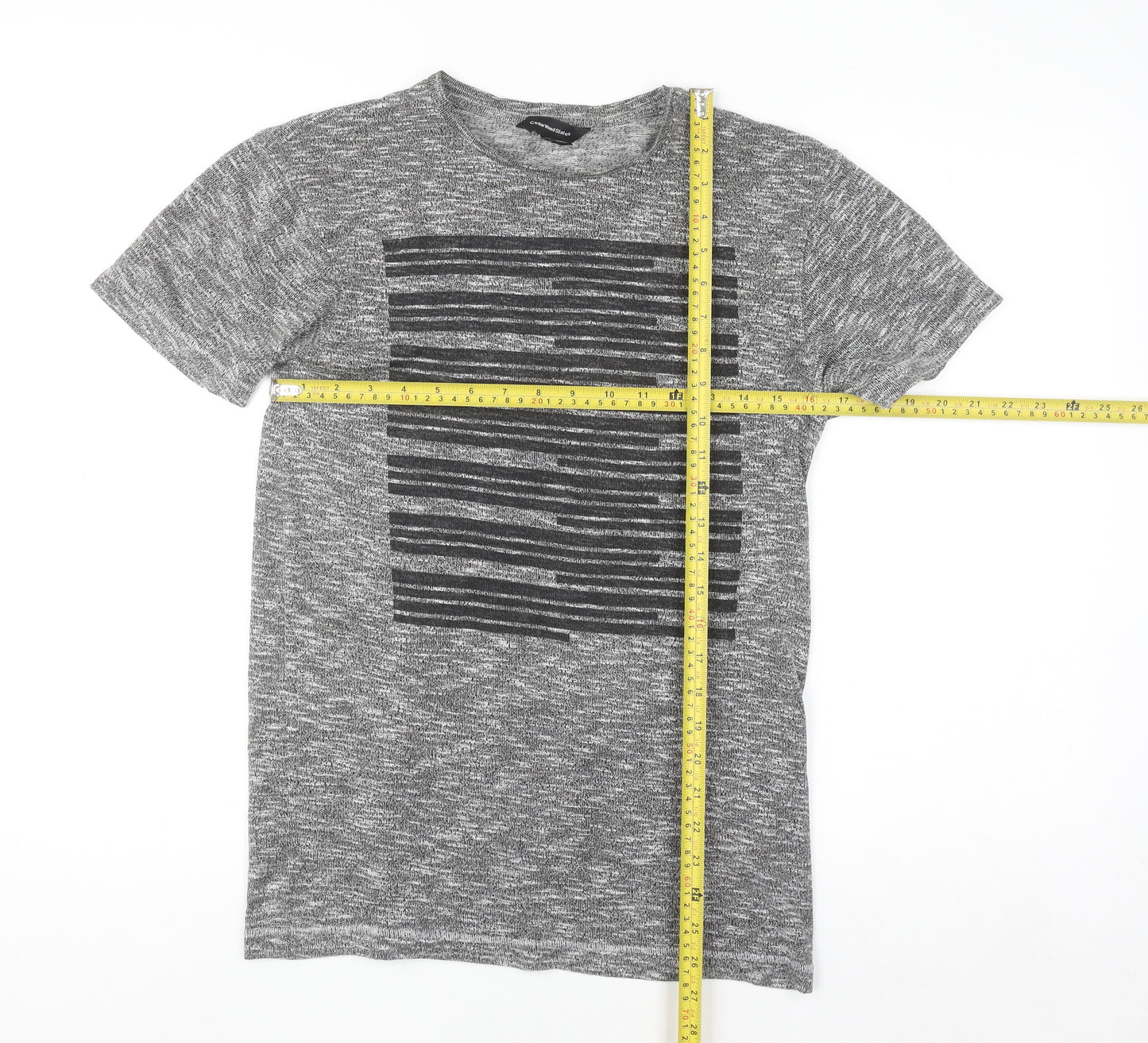 CedarWood State Men's Grey Graphic Print Crew Neck T-Shirt Size S