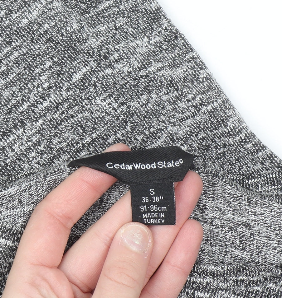 CedarWood State Men's Grey Graphic Print Crew Neck T-Shirt Size S