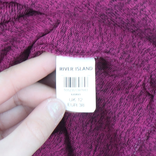 River Island Women’s Purple Crew Neck Knit Jumper Size 12