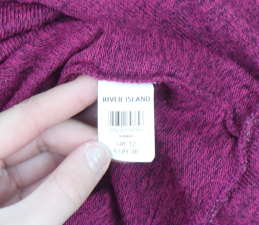 River Island Women’s Purple Crew Neck Knit Jumper Size 12